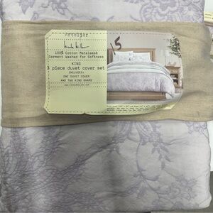 Nicole Miller Lavender Duvet Cover Set - King NWT
